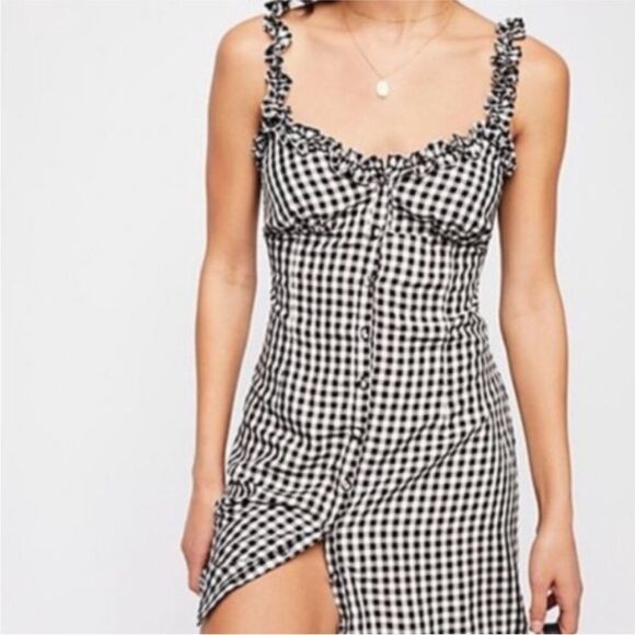 Free People Dresses & Skirts - Black and White Gingham Dress